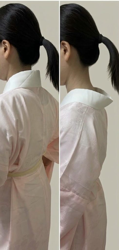 少しのコツで最初からしっかり衣紋が抜けました